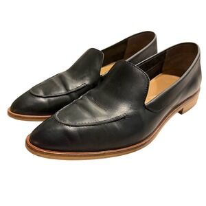 Everlane Made in Italy Black Leather Loafers Size 7